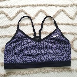 Nike Dri Fit Black Purple Sports Bra Large